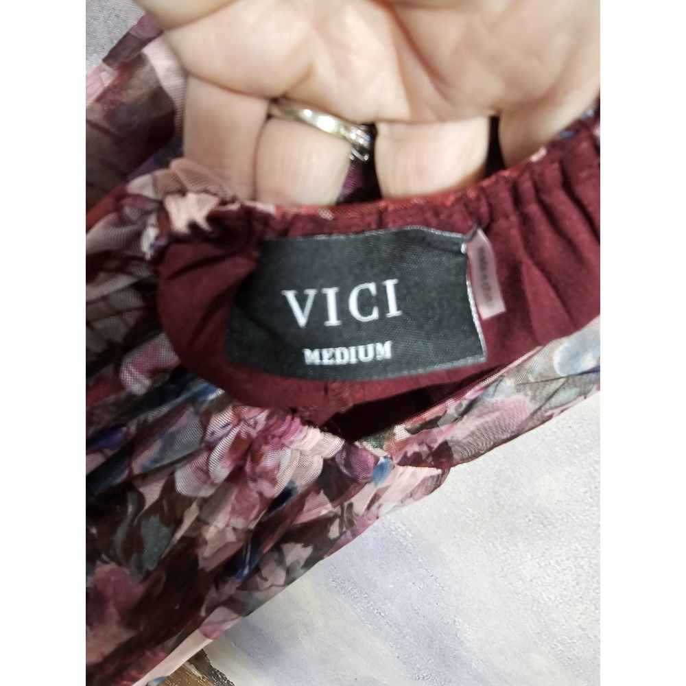 VICI Collection Women's Medium Stable Petals Mini Dress Floral Print - Picture 15 of 16